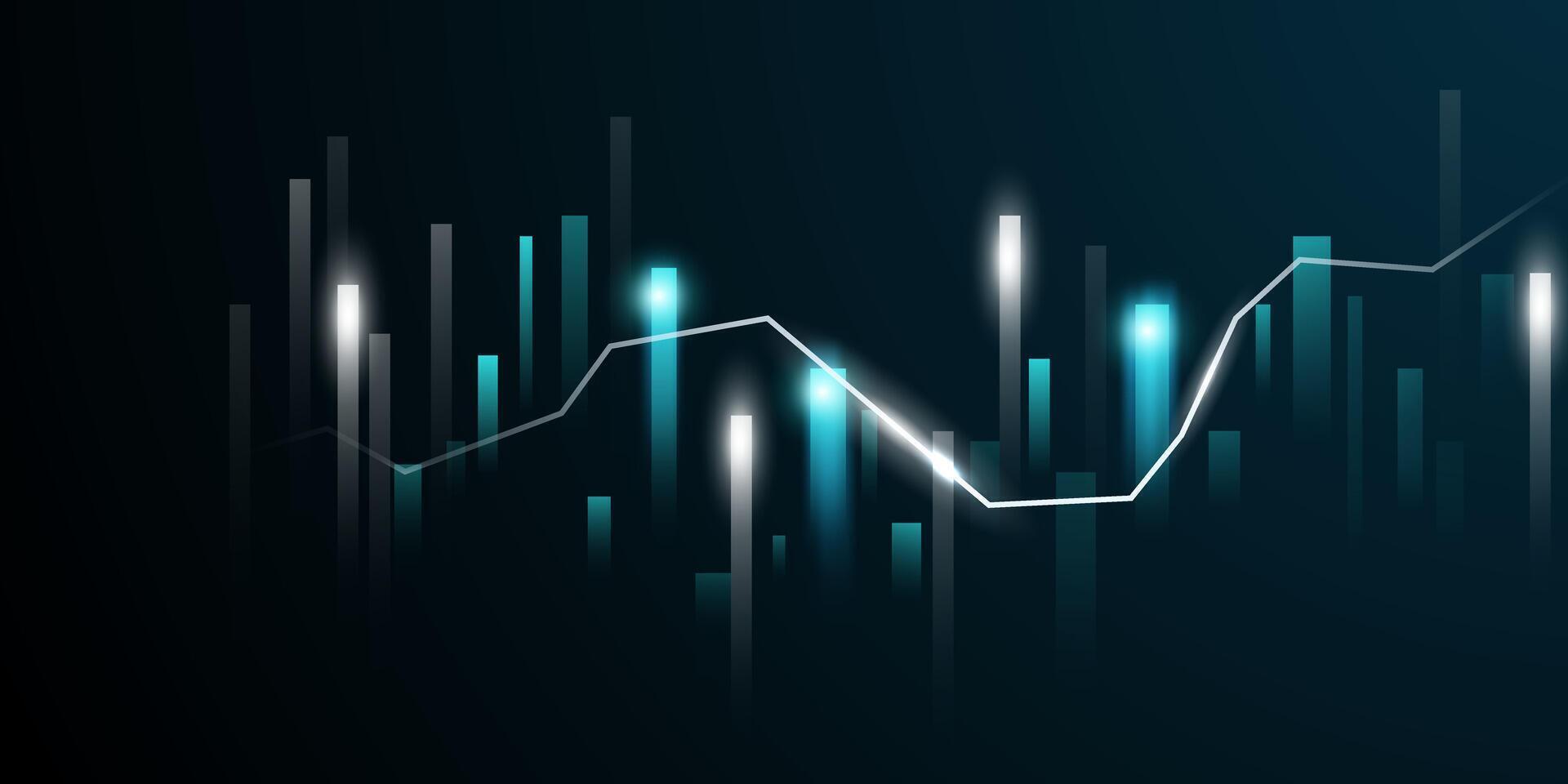 business illustration design Stock market charts or Forex trading charts for business and finance ideas. vector