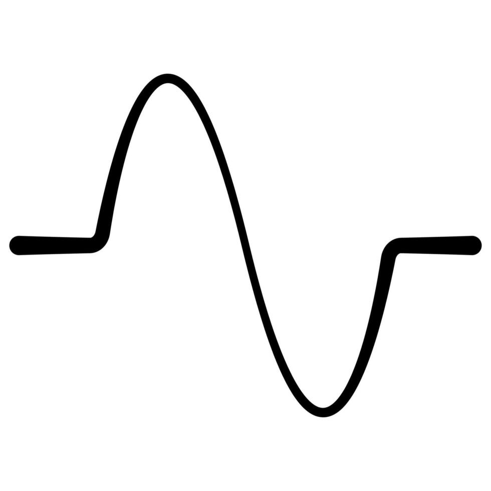 Pattern curve line, wavy waveform, sine amplitude vector