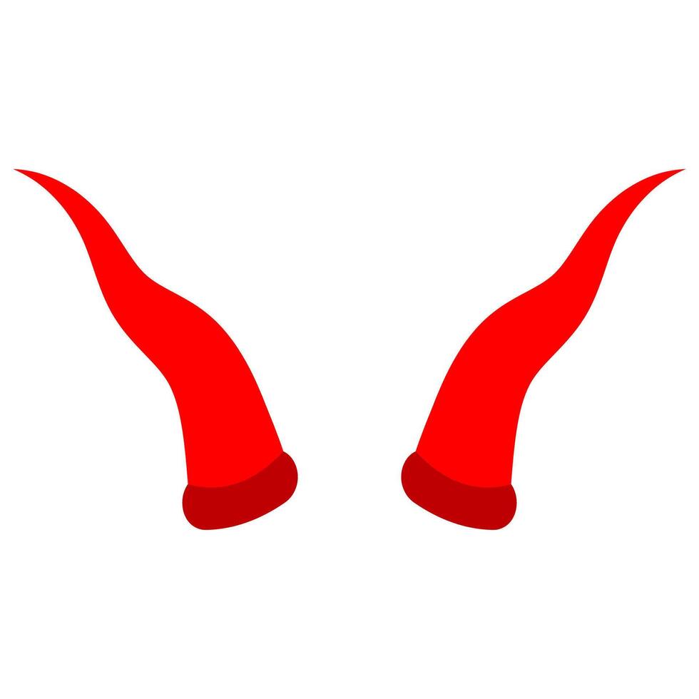 Head decoration for the holiday mask, red devil horns vector