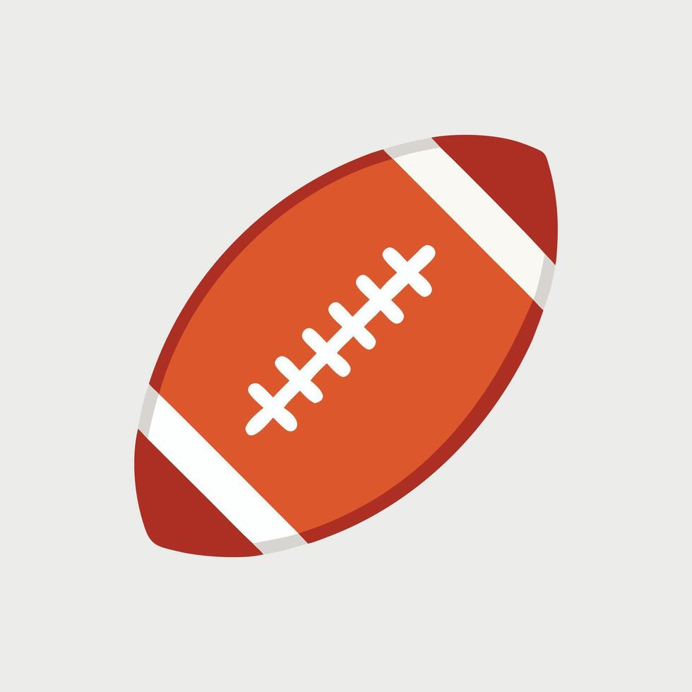 American football ball cartoon illustration. American football ball icon. Football ball in flat design. illustration. vector