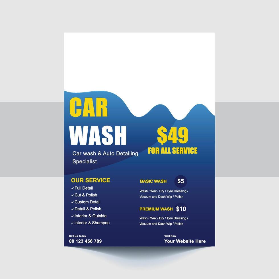 Premium Car Wash Service Poster and Flyer Templates for Marketing vector