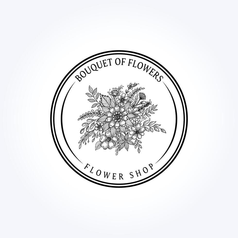 Botanical Flower Logos Template vector
