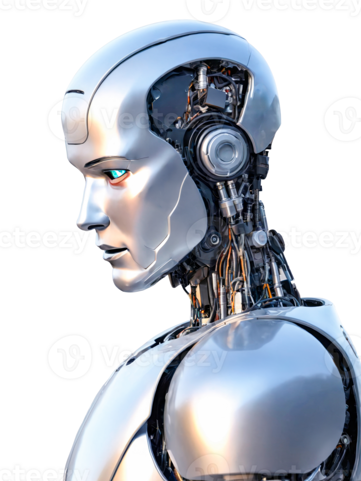 Profile of a Futuristic Silver Robot with Exposed Internal Mechanisms. png