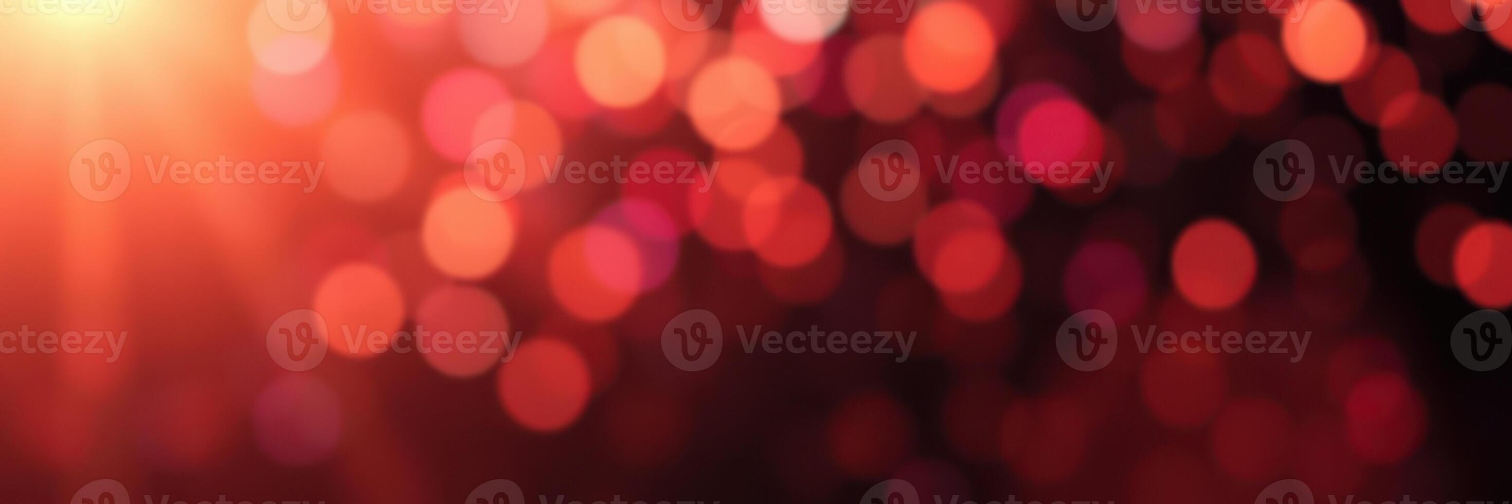 Vibrant red bokeh lights create a warm atmosphere in a festive evening setting filled with celebration and joy photo