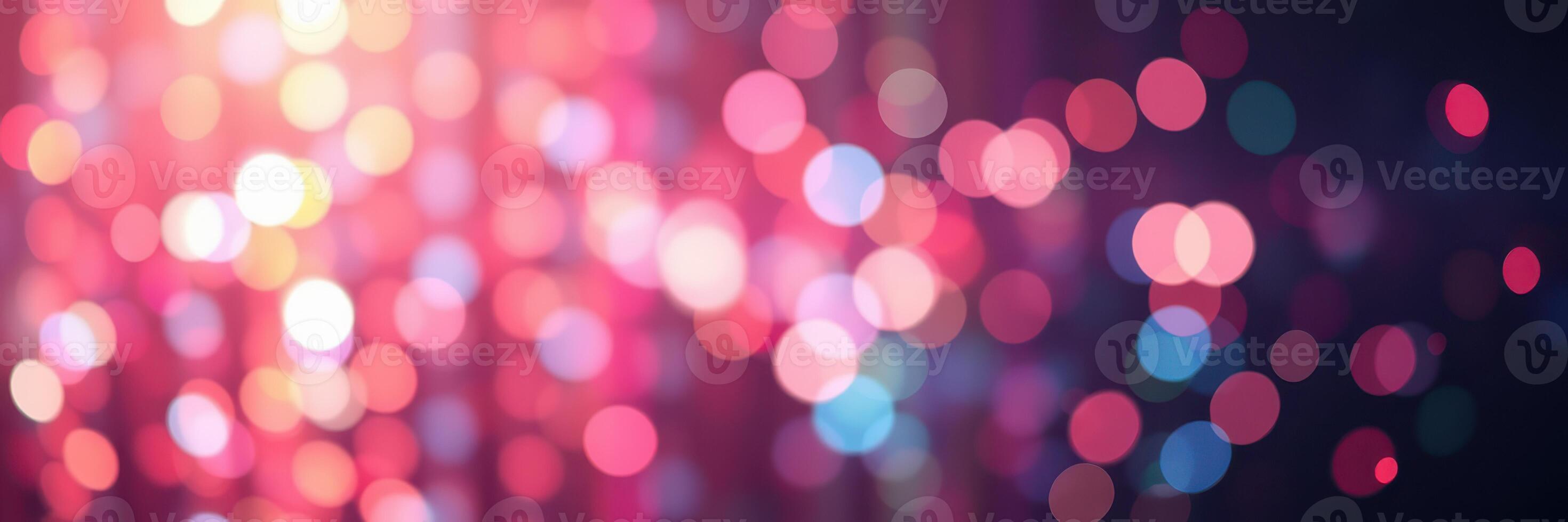 Colorful bokeh lights create an enchanting atmosphere at a nighttime celebration photo