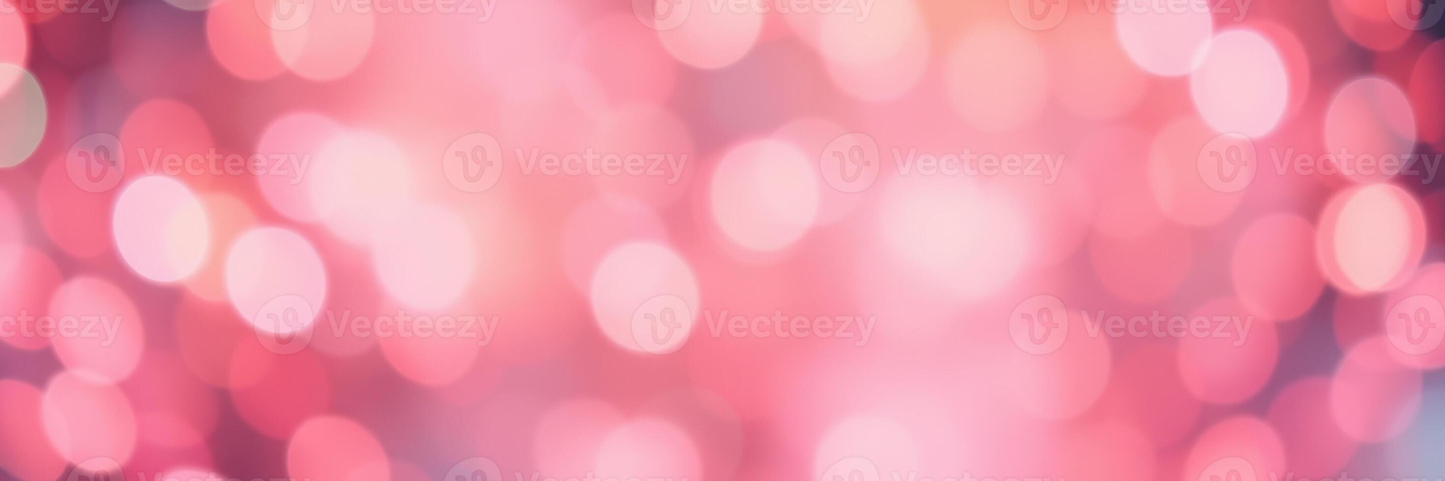 Soft pink bokeh background with shimmering lights creating a warm and inviting atmosphere photo