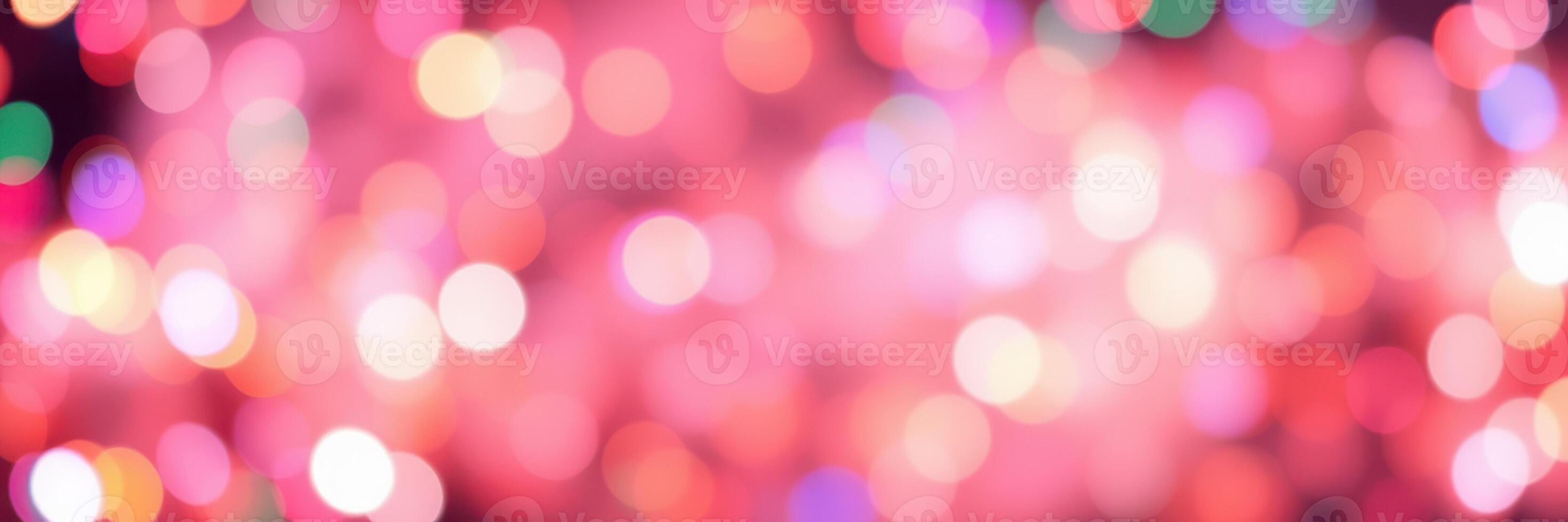 Colorful bokeh lights create a vibrant atmosphere for a festive celebration during the evening photo