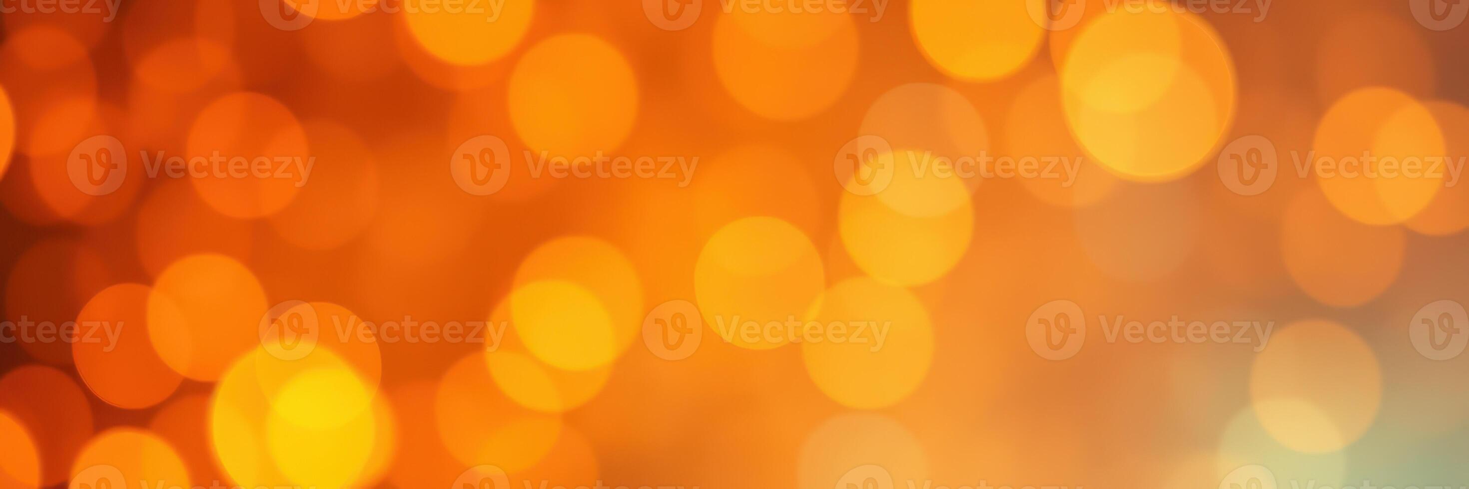 Bright orange bokeh lights create a warm and inviting atmosphere during a festive evening celebration photo