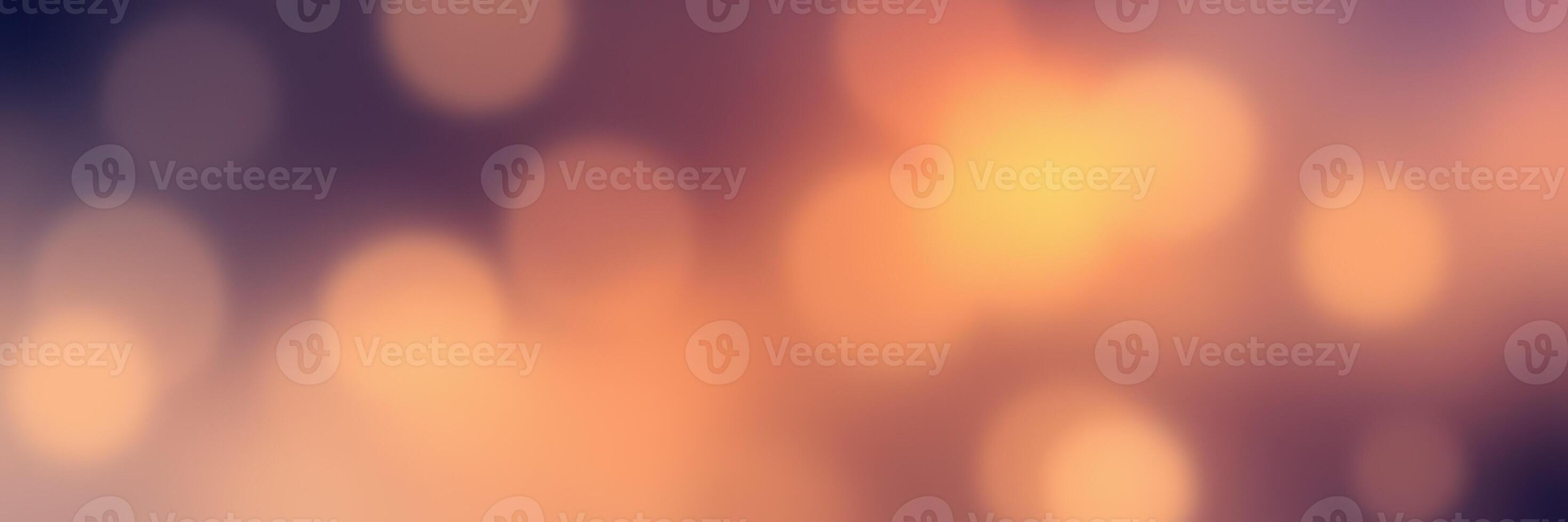Colorful bokeh lights create a soft and dreamy atmosphere in the evening sky photo