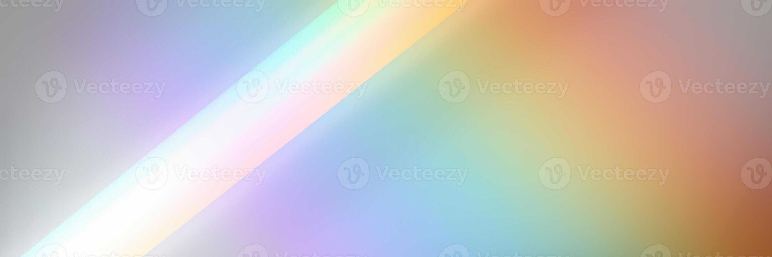 Colorful rainbow reflection against a soft background creating a serene atmosphere in a bright indoor space during daytime photo