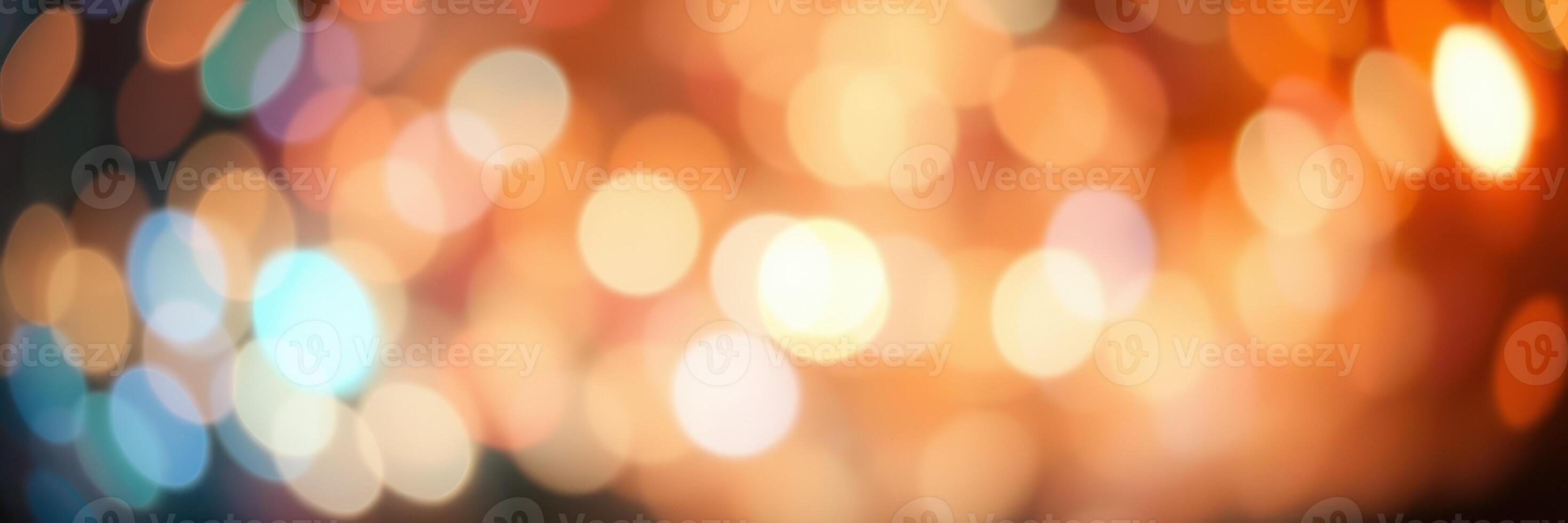 Colorful bokeh lights create a festive atmosphere during a nighttime celebration in a vibrant urban setting photo