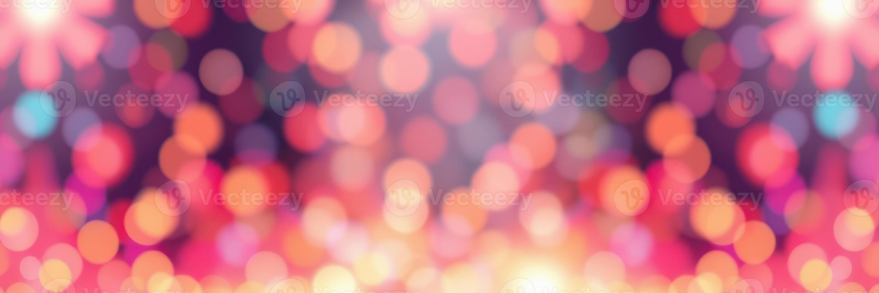 Vibrant bokeh lights create a festive atmosphere at an evening celebration photo