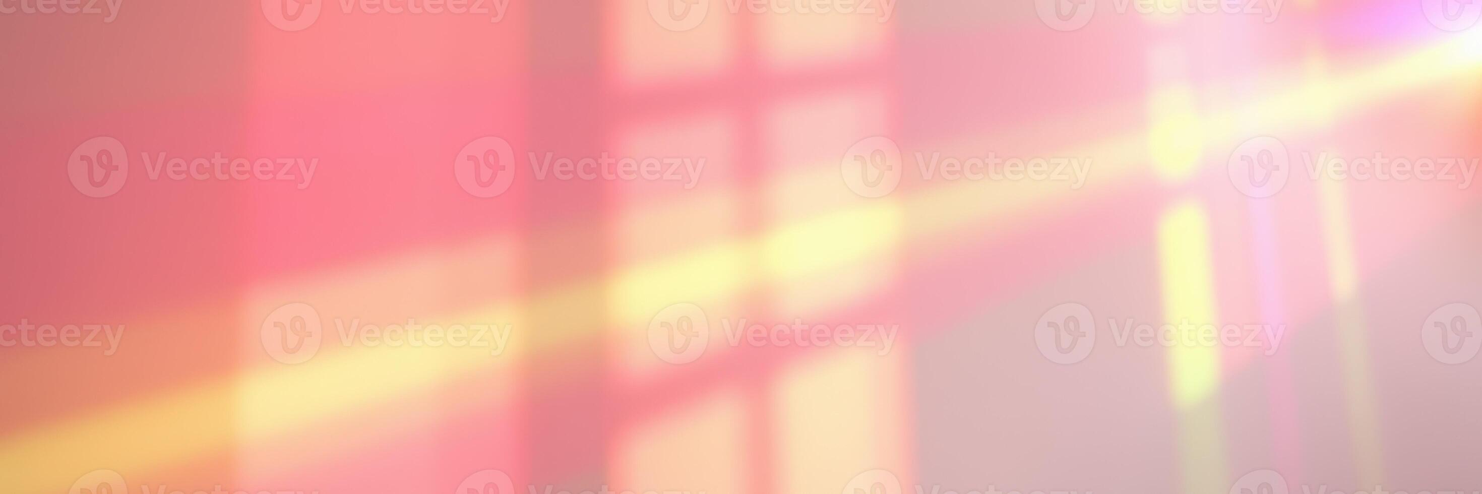 Colorful sunlight creates a vibrant reflection on the wall in a sunny room during the afternoon photo