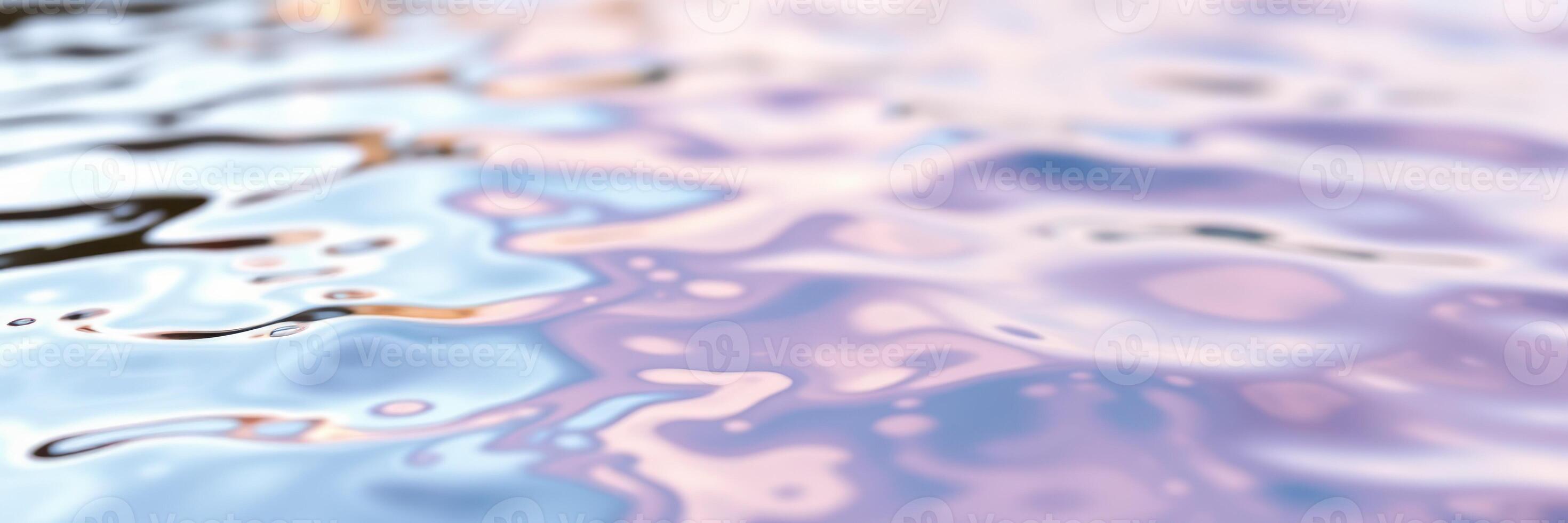 Captivating reflections dance on the surface of tranquil water beneath gentle sunlight photo