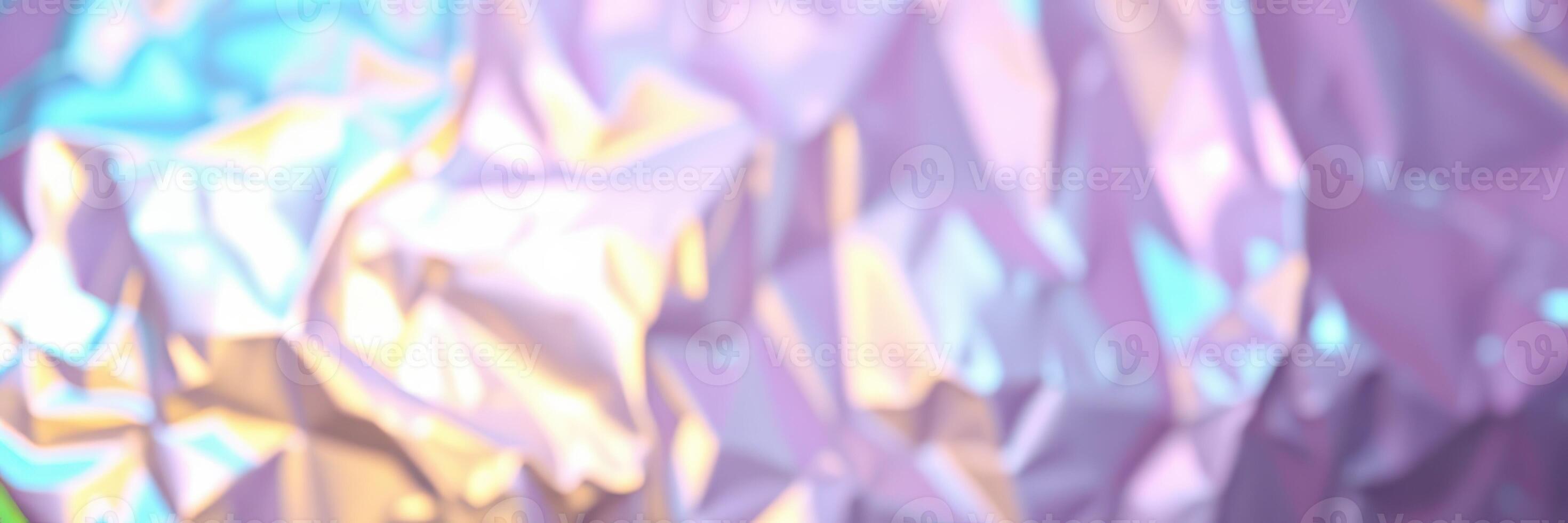 Colorful abstract background created using crumpled metallic foil illuminated by soft lighting photo