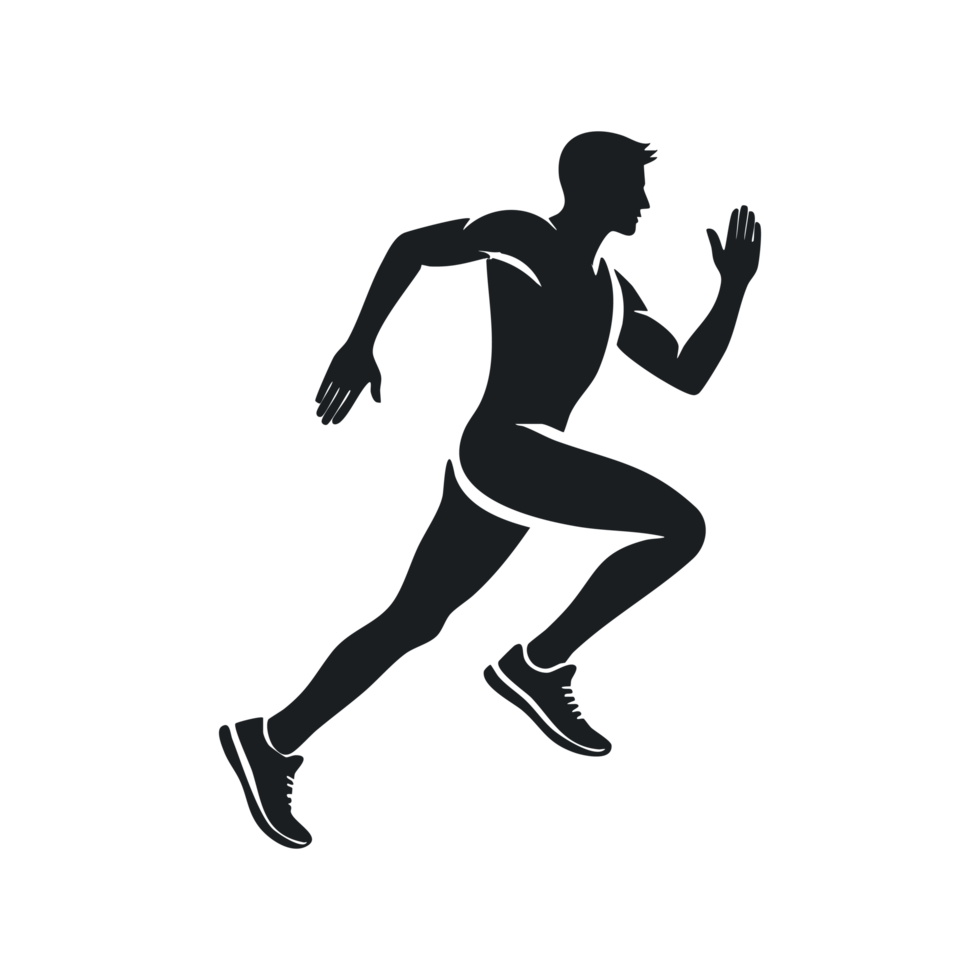 athlete runner silhouette png