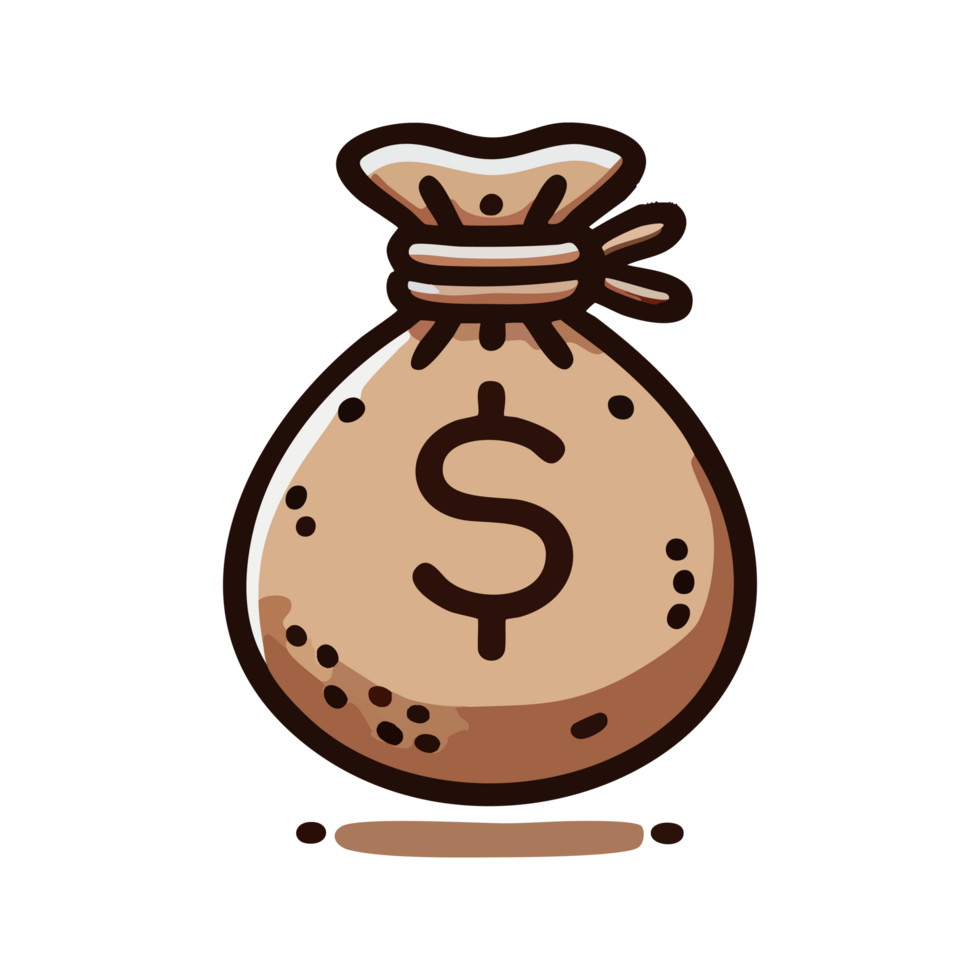 icon color money bag png