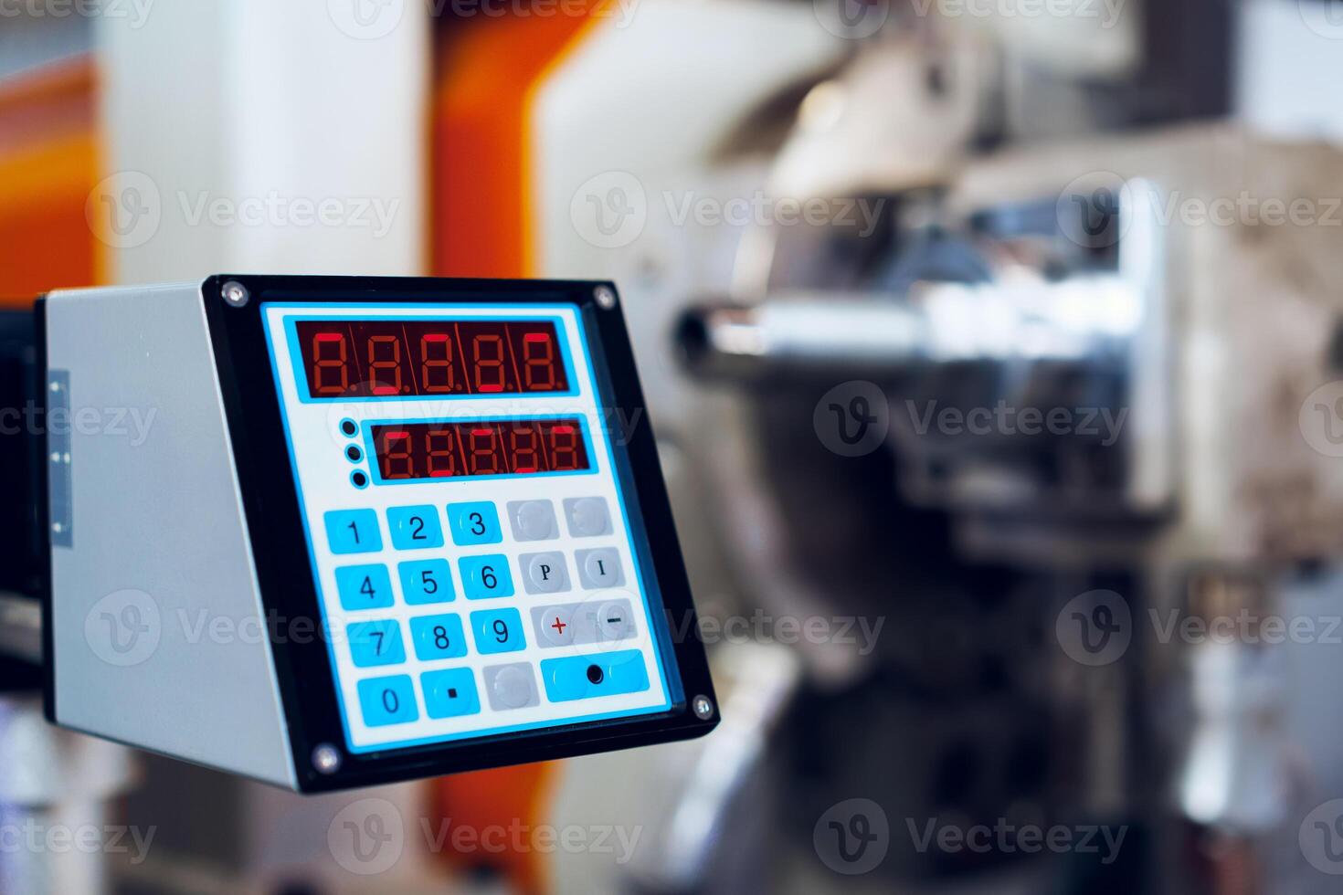 Modern industrial plant. Automotive machine equipment parts close up photo