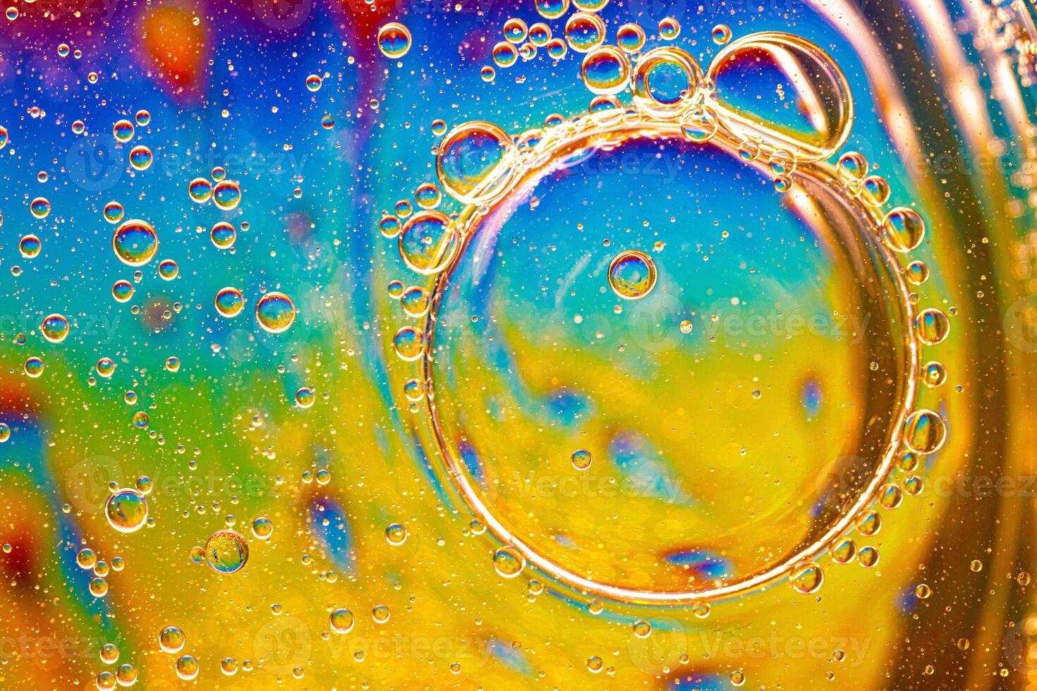 Colorful background with bubbles. Abstract background. Close up. photo