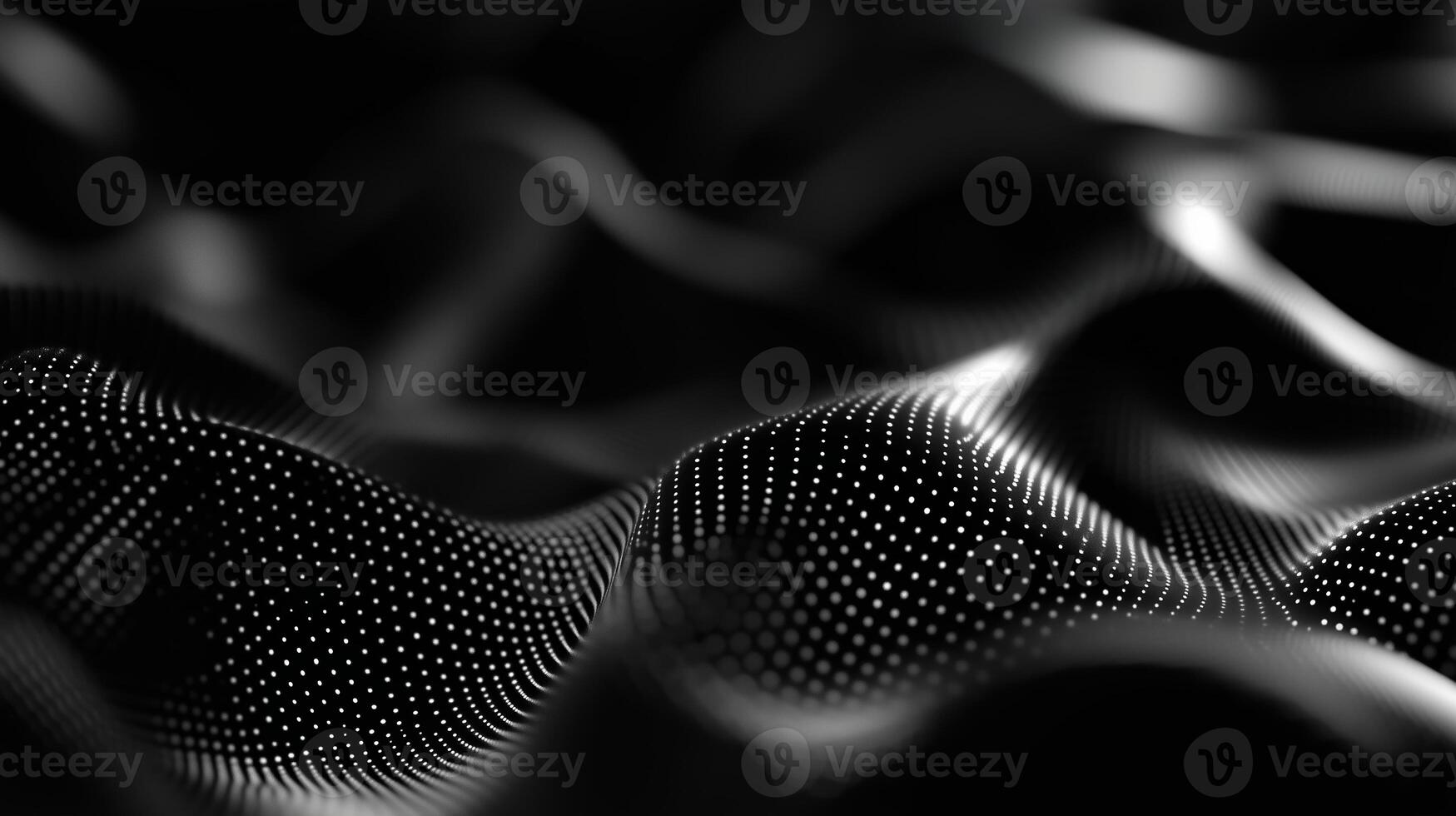 Abstract patterns of black fabric with white dots create a striking visual effect in a modern setting photo