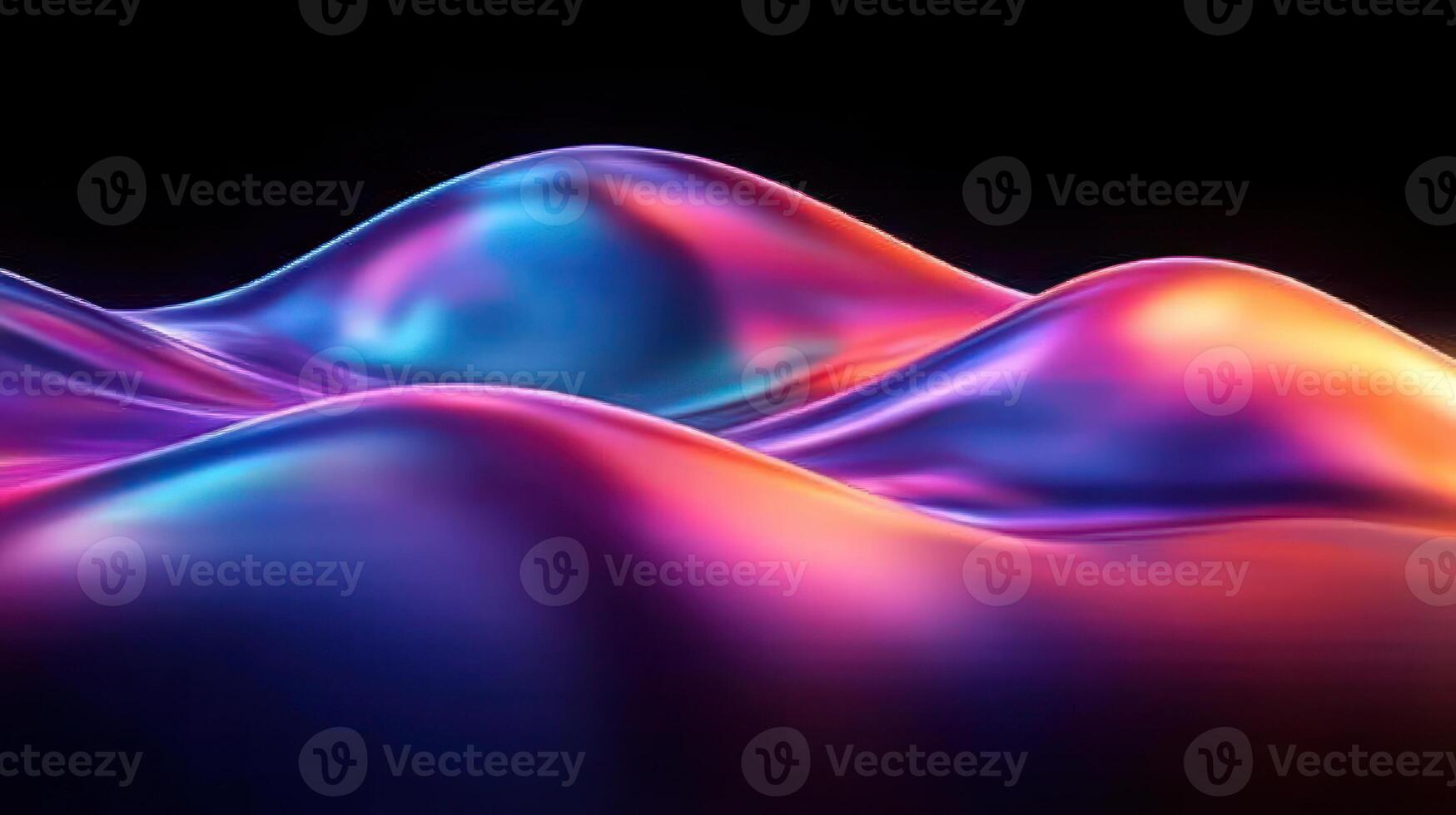 Vibrant waves with a mix of colors flow smoothly, creating an engaging and dynamic visual display photo