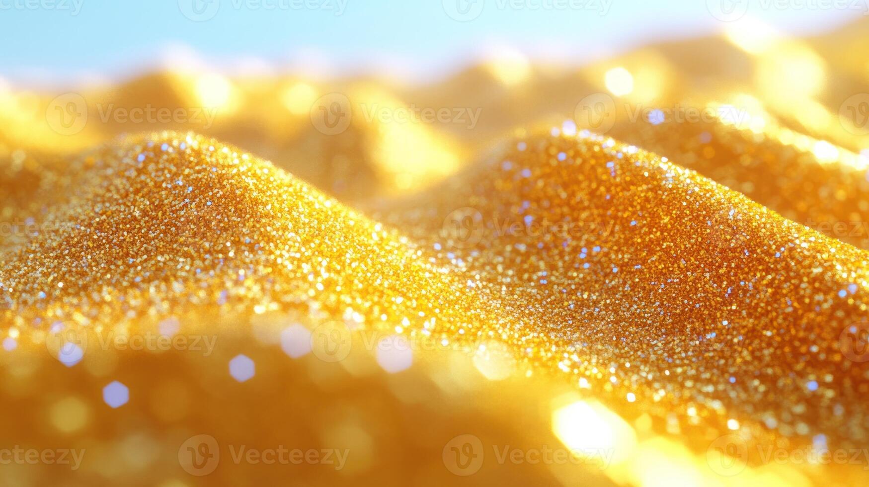 Golden sand sparkles with sunlight, creating a warm and inviting landscape filled with texture and light photo