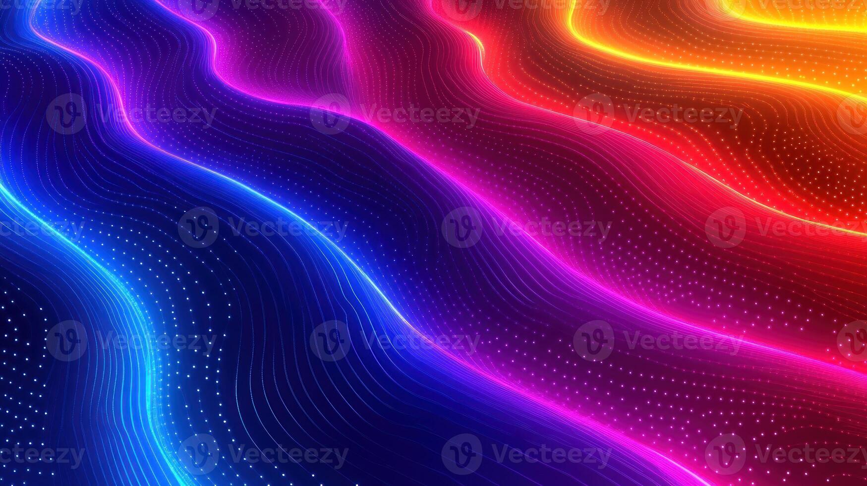 Colorful waves of light blend together in an abstract pattern, showcasing a captivating visual experience photo