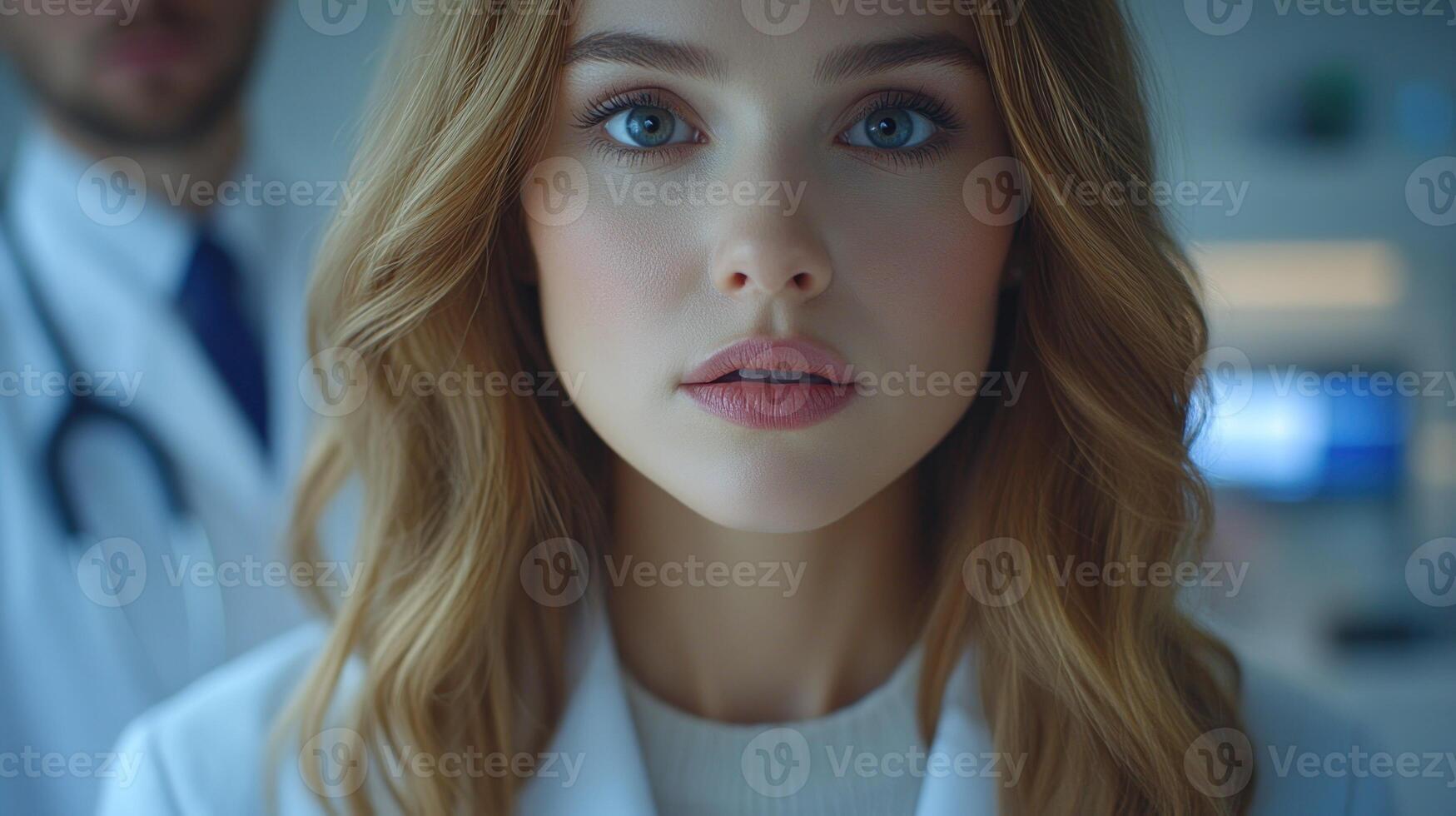 Close up of a patient in a healthcare environment looking attentive during a consultation photo