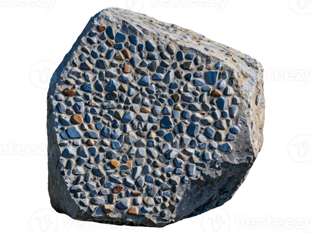 Smooth rock isolated on transparent background png