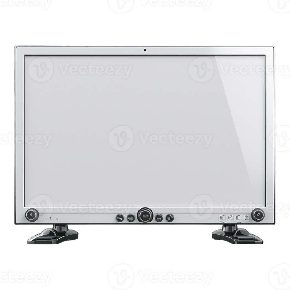 A white computer monitor with no screen on it png
