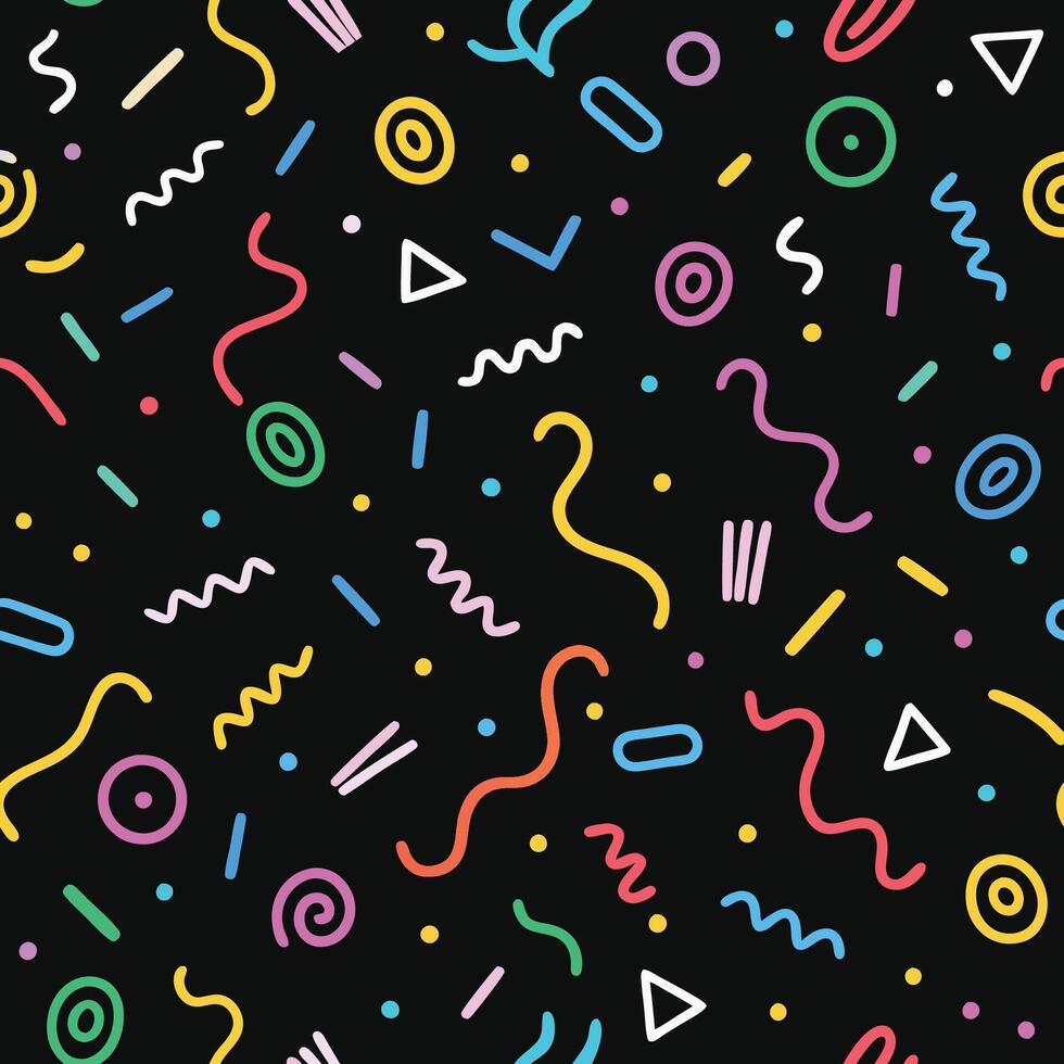 a colorful pattern with geometric shapes and lines vector