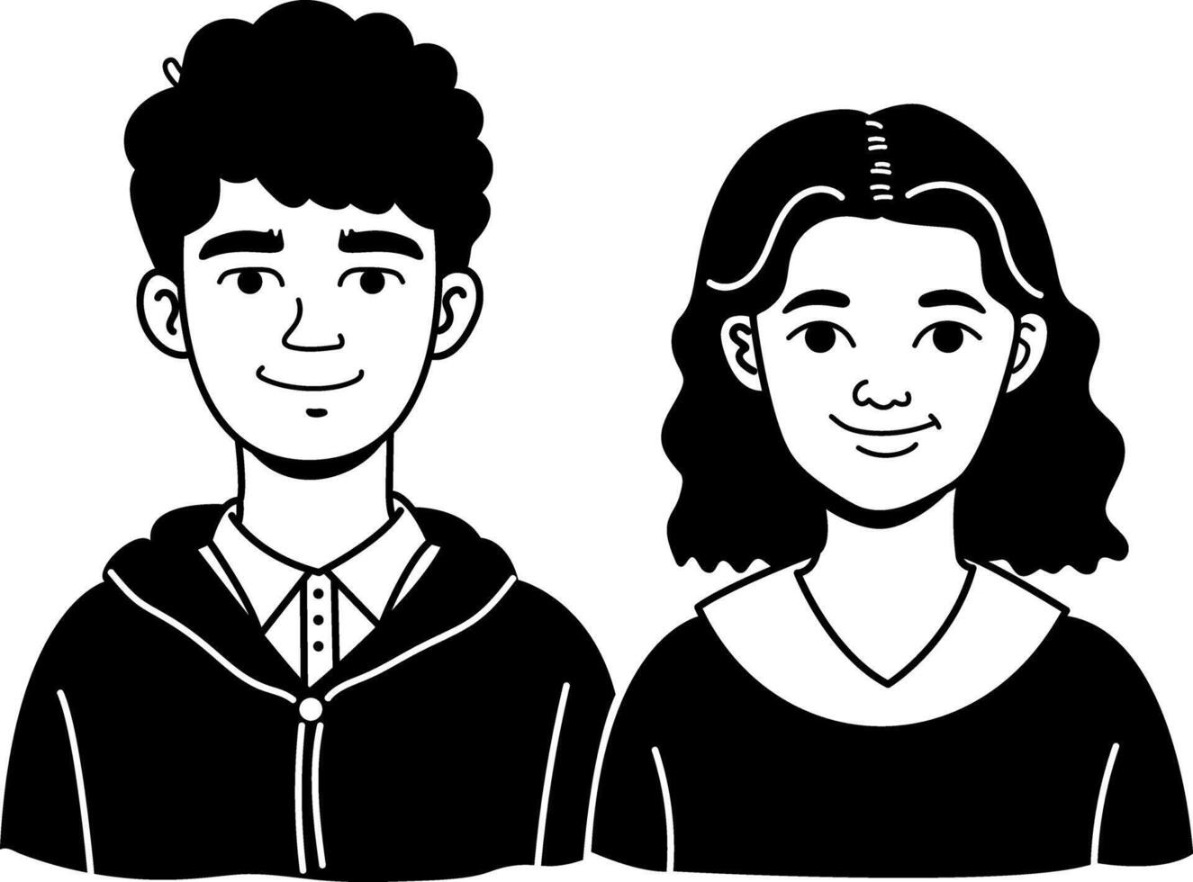 A glyph style icon of students vector