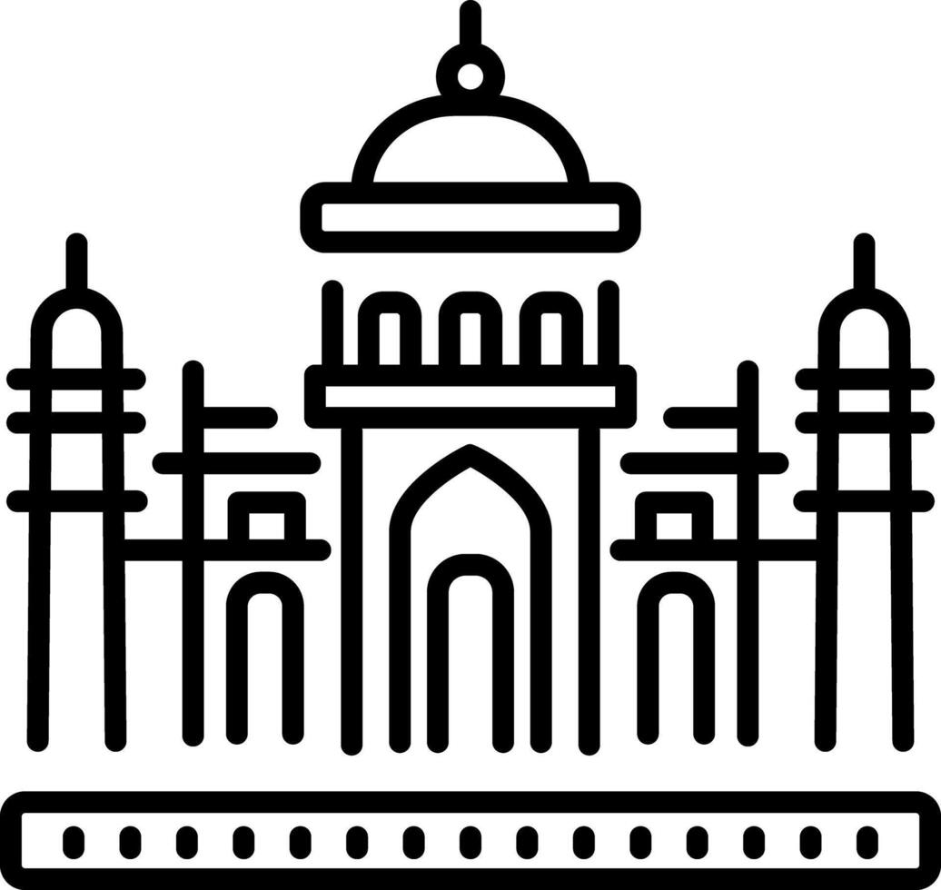 Historic landmark icon in linear style vector