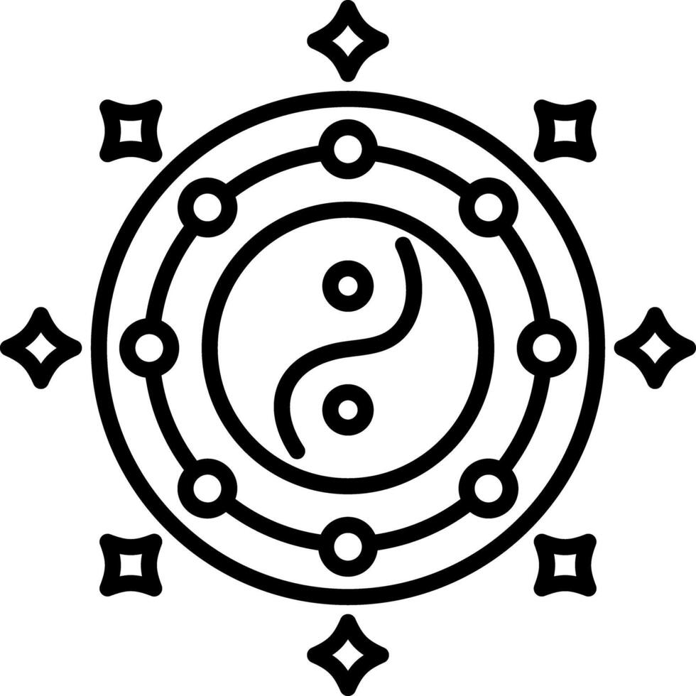 A linear icon of zen symbol vector