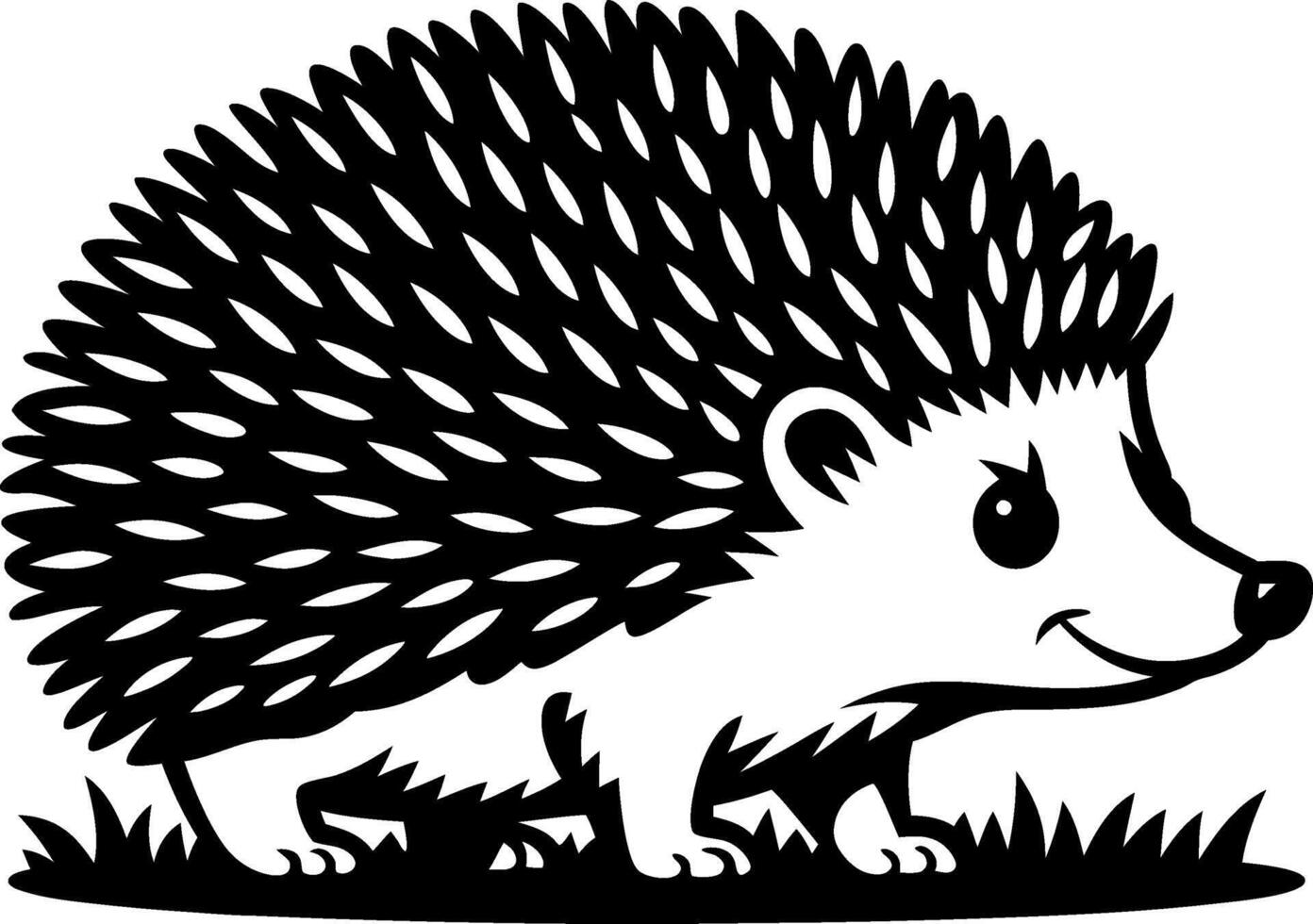 Adorable Hedgehog Silhouette Illustration for Nature and Wildlife Design vector