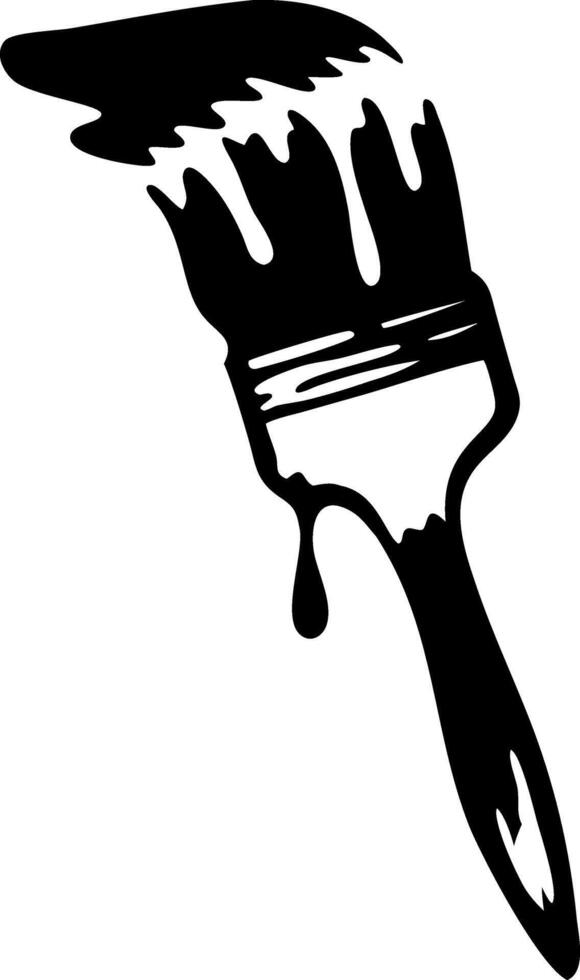Artistic Paintbrush Design Symbolizing Creativity and Expression vector