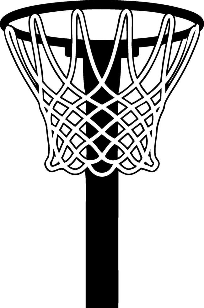 Basketball Hoop Illustration Perfect for Sports Design Projects vector