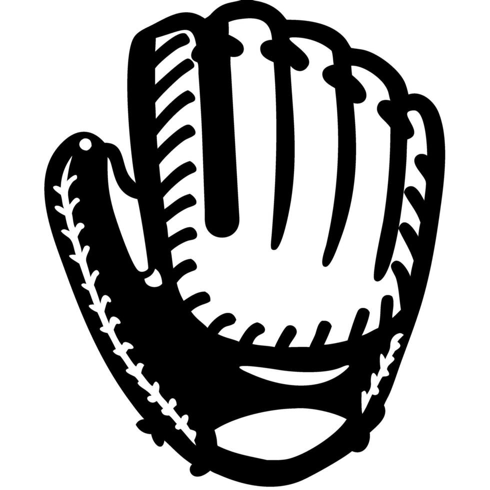Baseball Glove Illustration Sports Equipment Graphic Design vector
