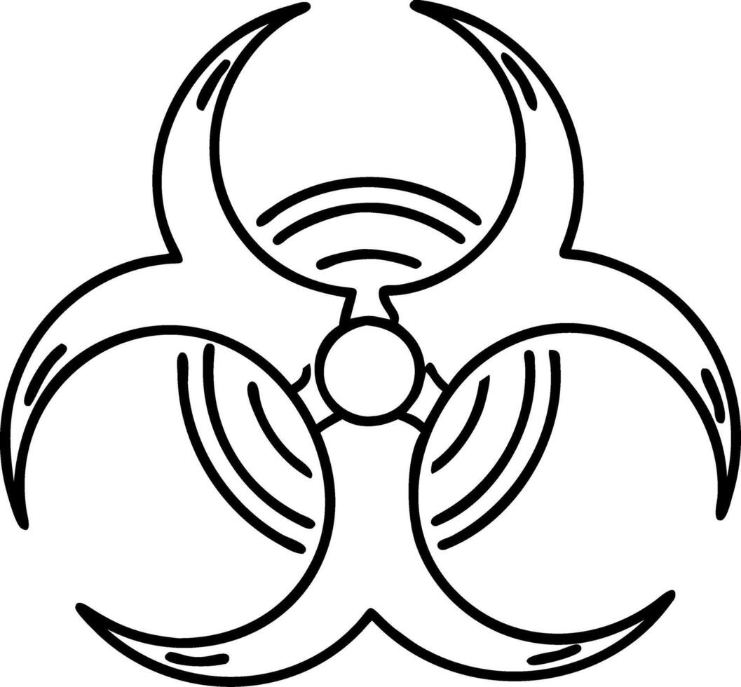 Biohazard Symbol Illustration for Safety and Hazard Warnings vector
