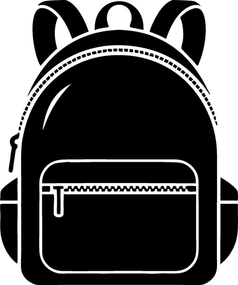 Black Backpack Design for Travel and School Use vector