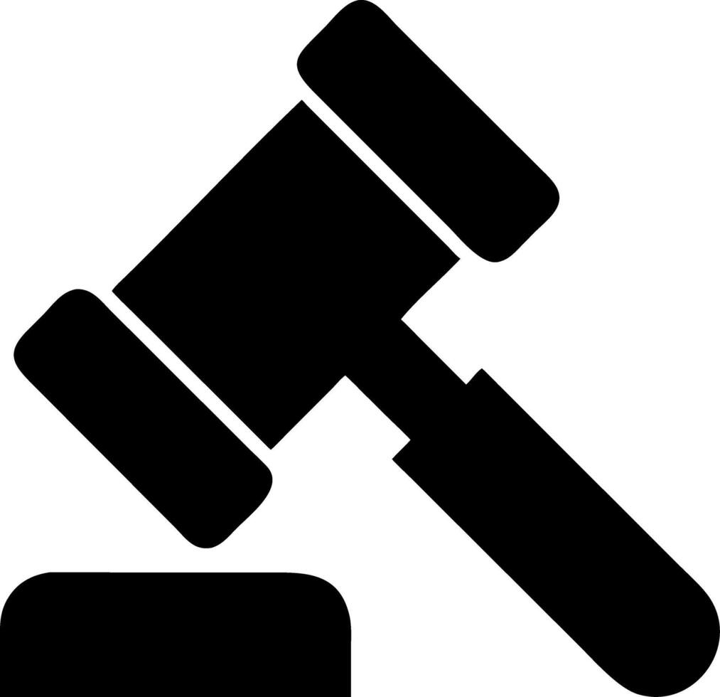 Black Gavel for Legal and Justice Themes vector