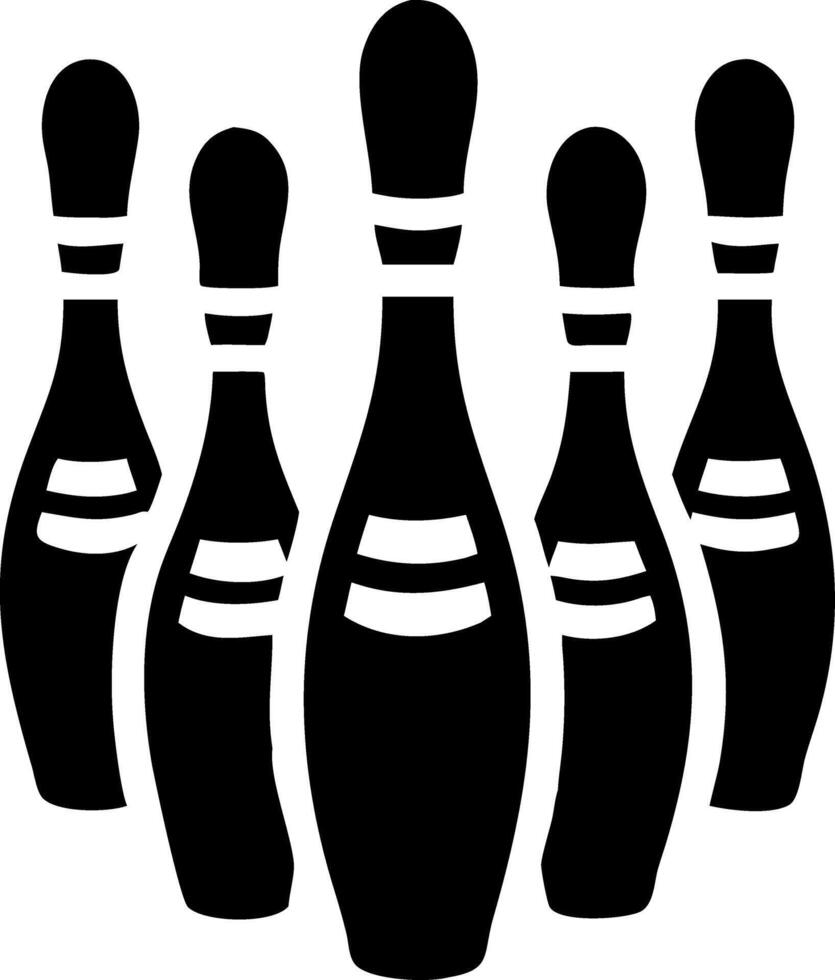 Bowling Pin Silhouette for Sports Recreation and Game Enthusiasts vector