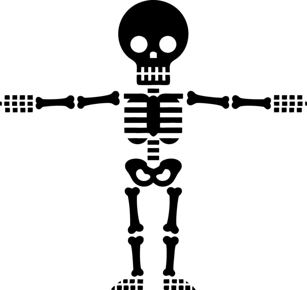 Cartoon Skeleton Illustration for Halloween Educational Design vector
