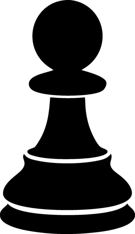 Chess Pawn Silhouette for Strategy and Game Planning Concepts vector