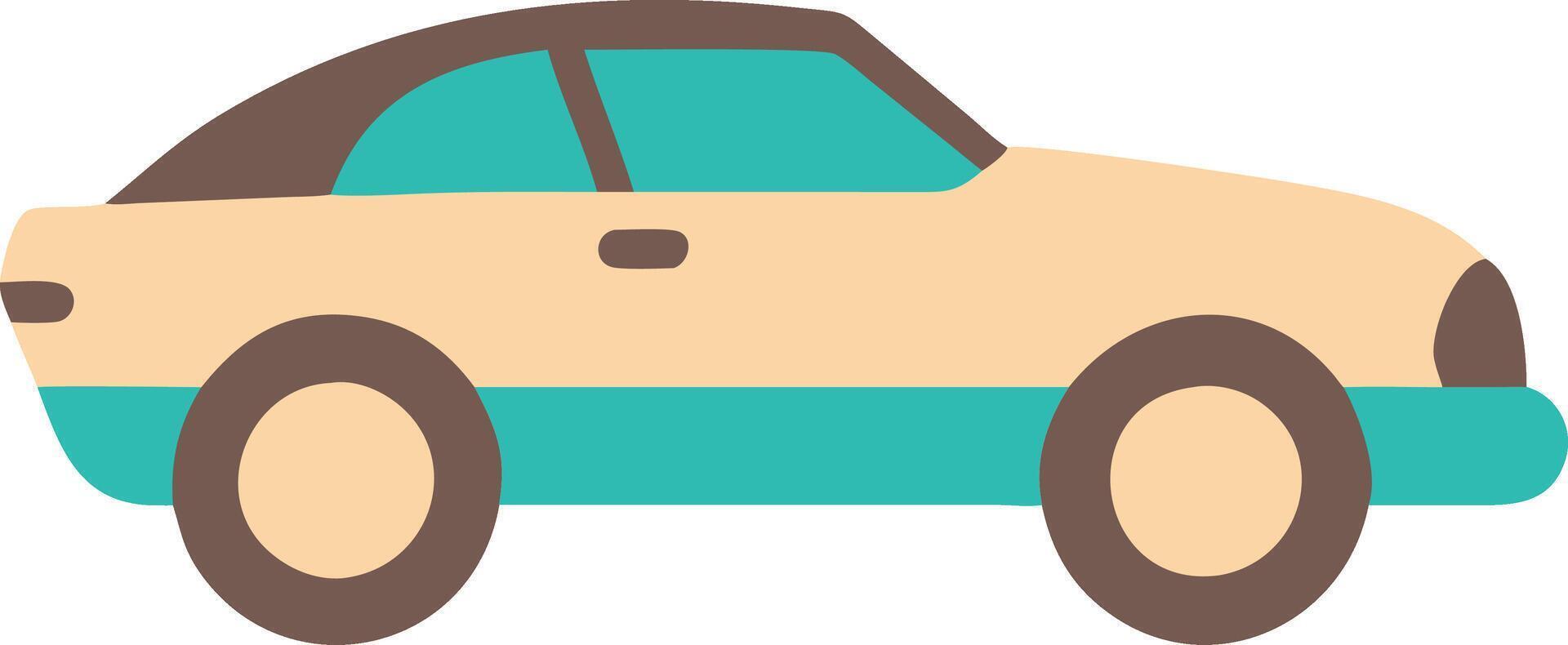 Colorful Flat Design Car Illustration for Automotive Themes vector