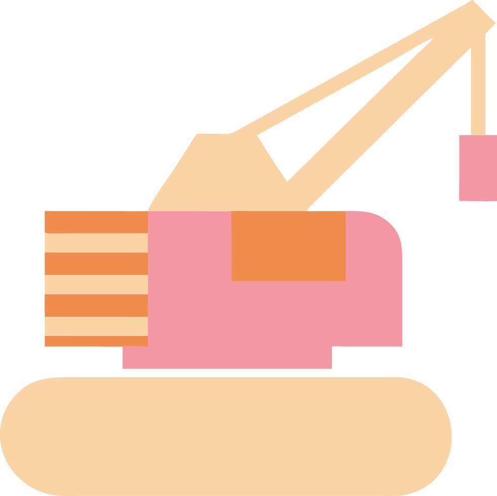 Construction Crane Illustration for Industrial and Building Projects vector
