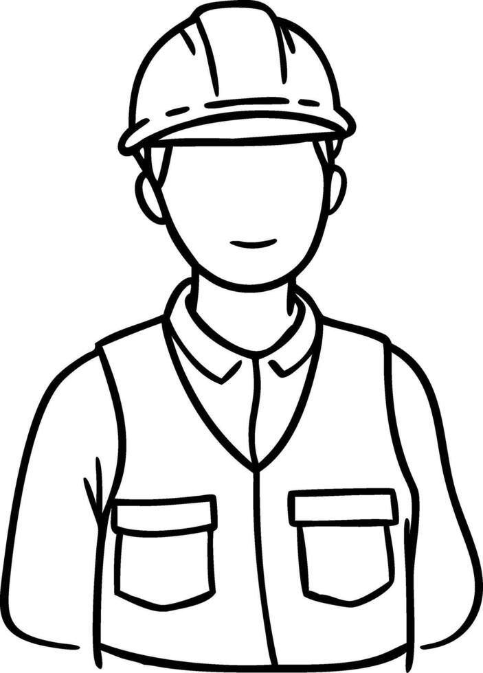 Construction Worker Illustration Safety Helmet Workwear vector