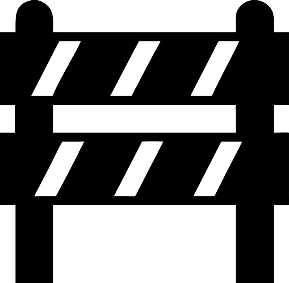 Construction Safety Barrier for Roadwork and Traffic Control Signs vector