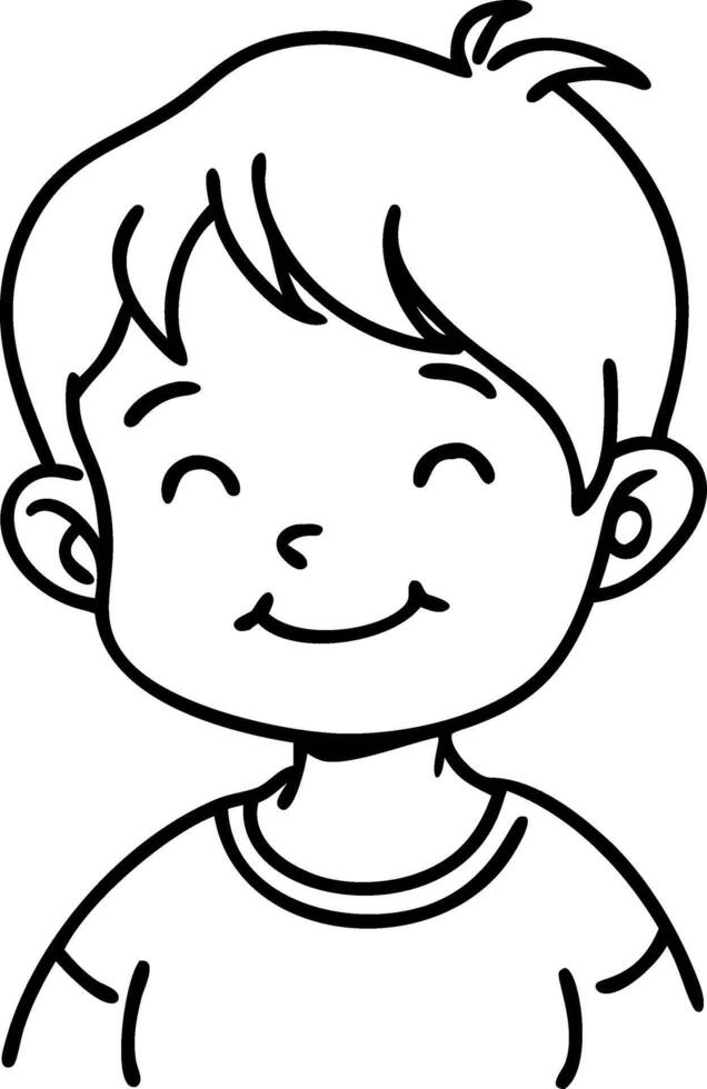 Cute Smiling Cartoon Boy Illustration for Childrens Projects vector