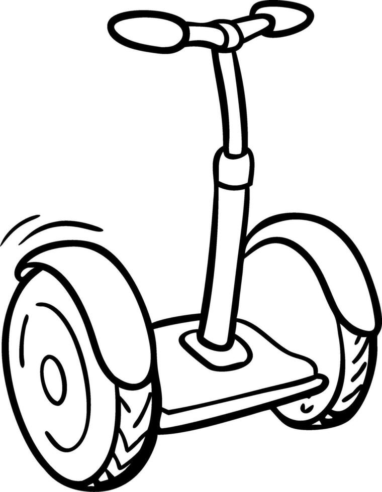 Electric Scooter Segway Illustration Personal Transport Device vector